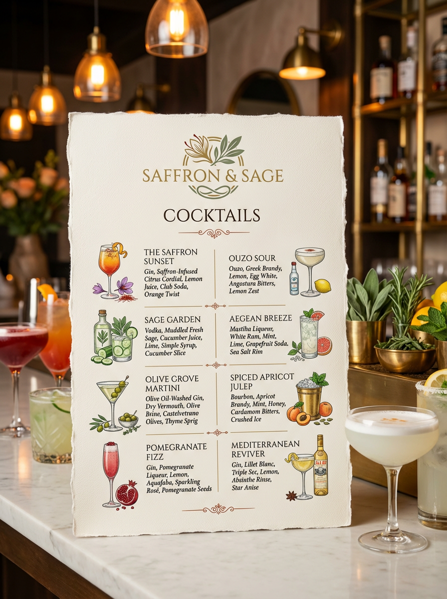 Frosted vinyl window graphics with logo and hours