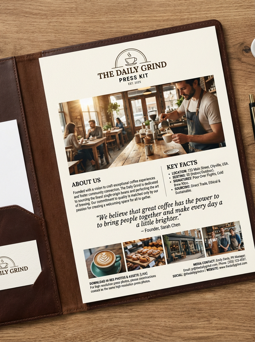 Feature wall behind counter with typography mural or brand pattern