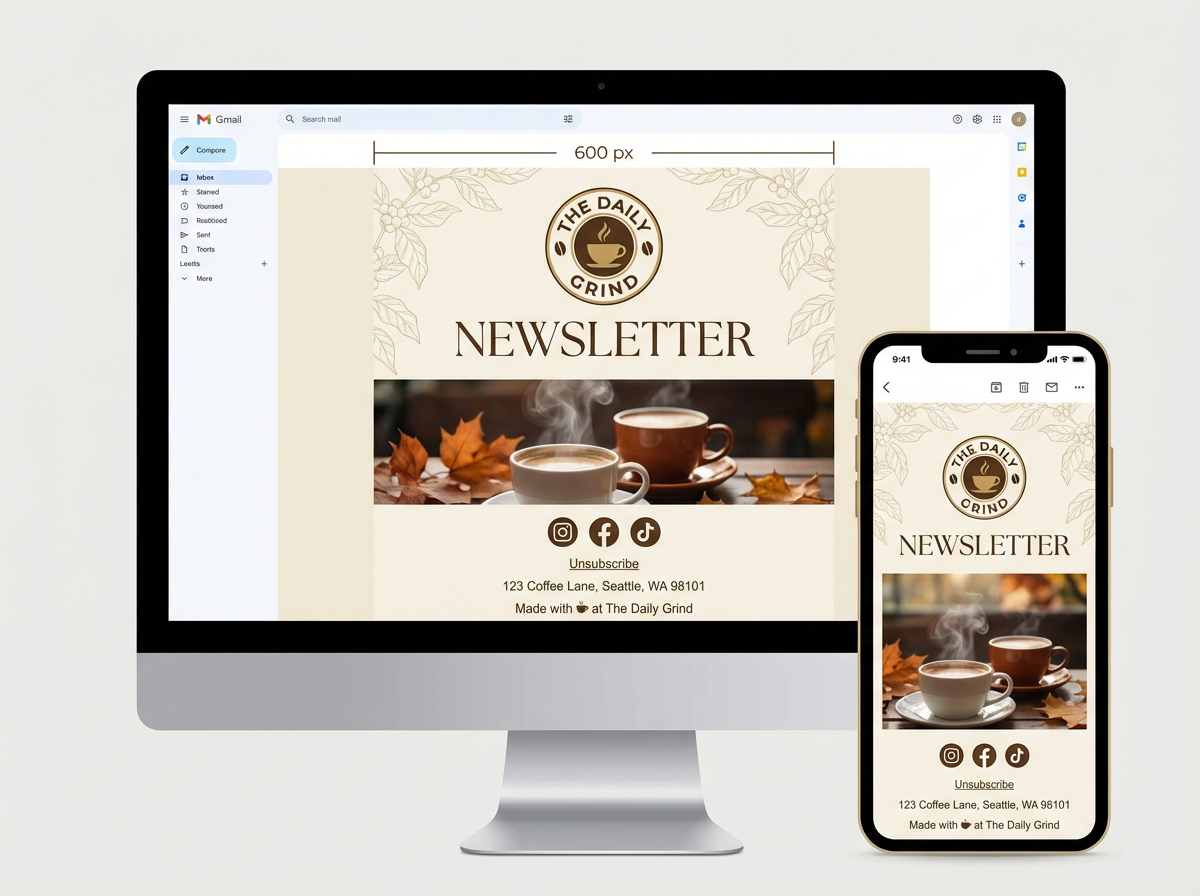 Hot cups (8oz, 12oz, 16oz) and cold cup arranged together on counter