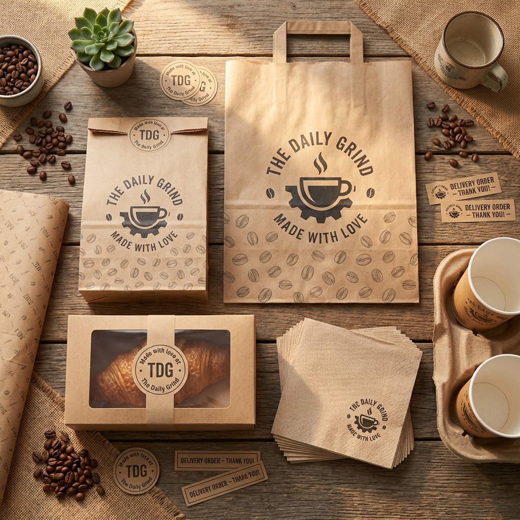 Brand guidelines book spread showing multiple pages